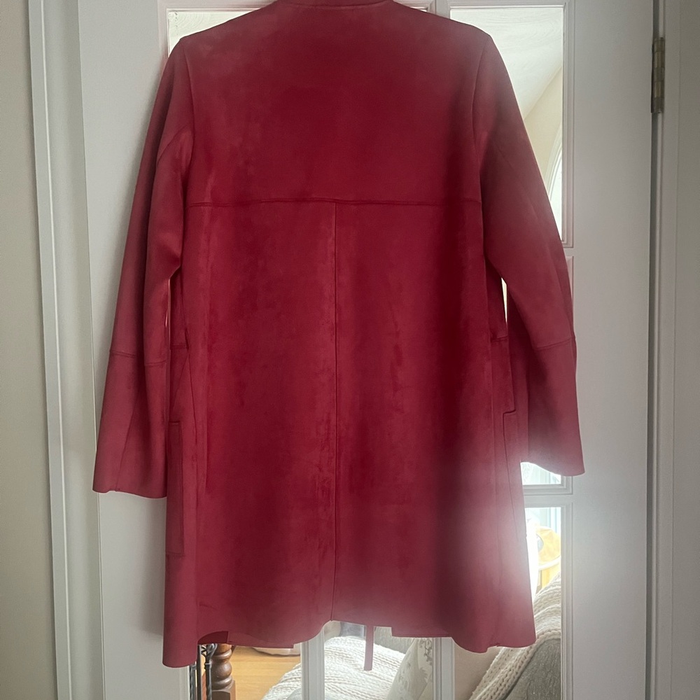 H&M.  Faux suede belted jacket Size 4 - Picture 3 of 10